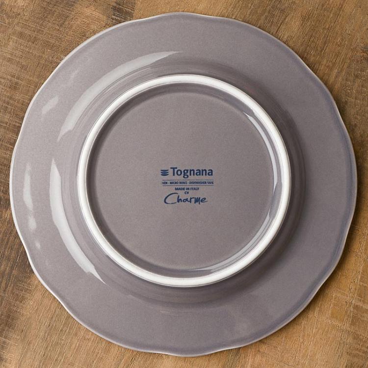 Туманно-серая десертная тарелка Старая Вена Vecchio Vienna Dessert Plate London Smoke