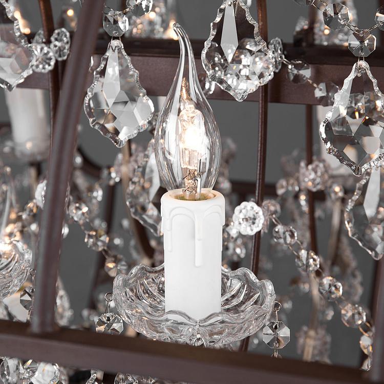 Прямоугольная Хрустальная люстра с гироскопом, S Gyro Crystal Rectangular Pendant Small