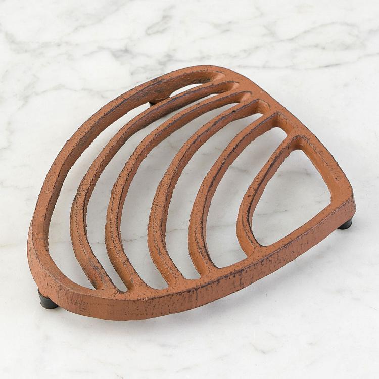 Подставка под горячее Чугунная ракушка  Shell Shaped Cast Iron Rusty Trivet