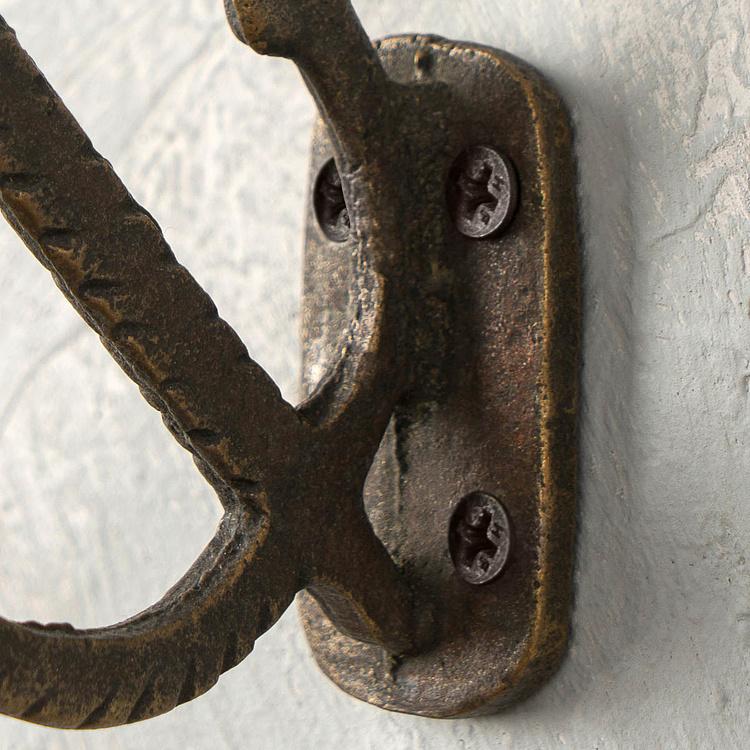 Двухрожковый чугунный крючок Якорь Anchor Cast Iron Hook