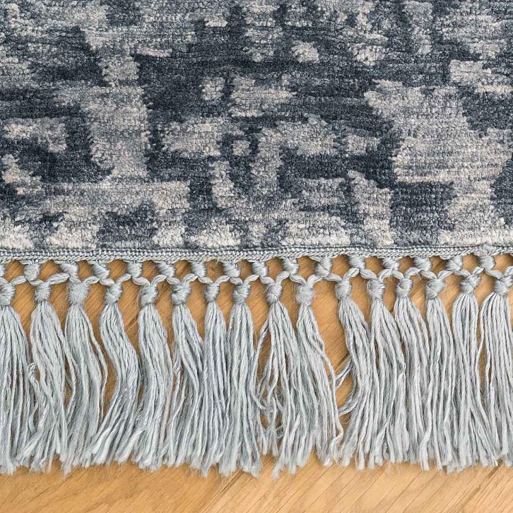 Однотонный ковёр с коротким ворсом Серо-голубой горный туман Mountain Fog Grey-Blue