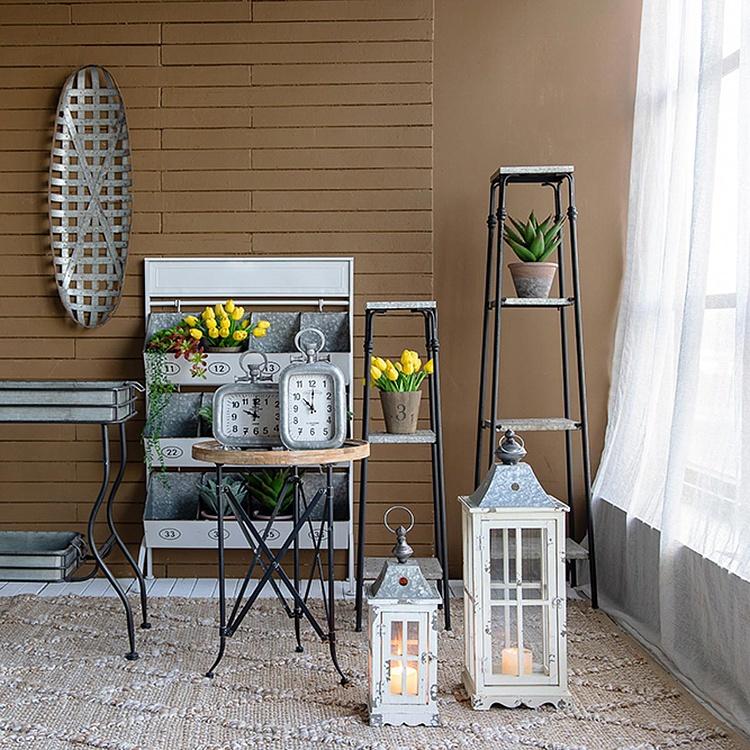 Набор из двух подсвечников-фонарей Эвелин Set Of 2 Enclosed Square Lanterns Evelyn