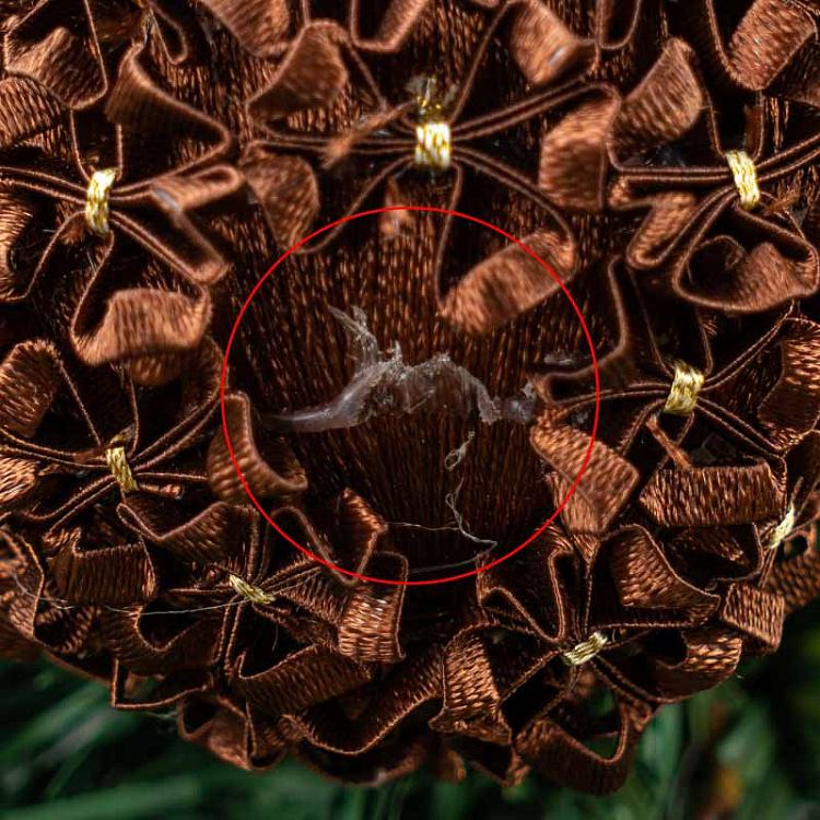 Ёлочный шар Французский цветок дисконт French Flower Ball Light Brown 8 cm discount