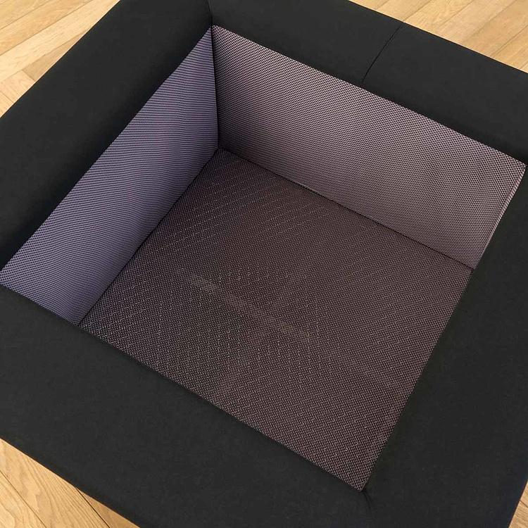 Кашпо Алюминиевый куб с тканью, L Square Planter Large