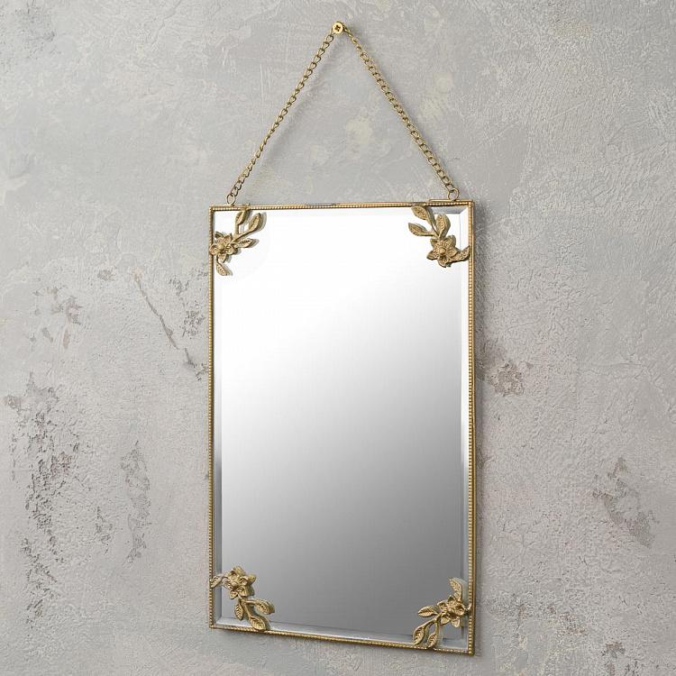 Подвесное зеркало с цветами в углах Flowered Corners Hanging Mirror