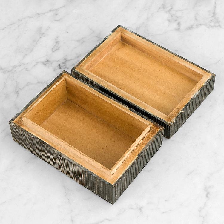 Шкатулка из рога Эмир, S Emir Horn Box Grey And Black Small