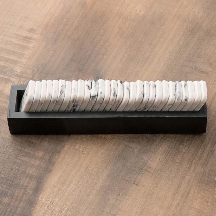 Настольная игра Домино с латунными вставками Domino Game With Brass Details