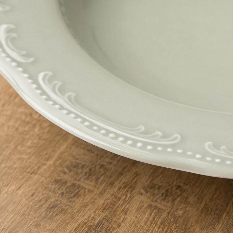 Серо-зелёная суповая тарелка Старая Вена Vecchio Vienna Soup Plate Sage Green