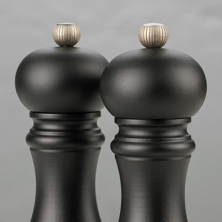 Набор из мельниц для соли и перца Париж, матовый чёрный Set Of 2 Paris Pepper Salt Mills Matte Black