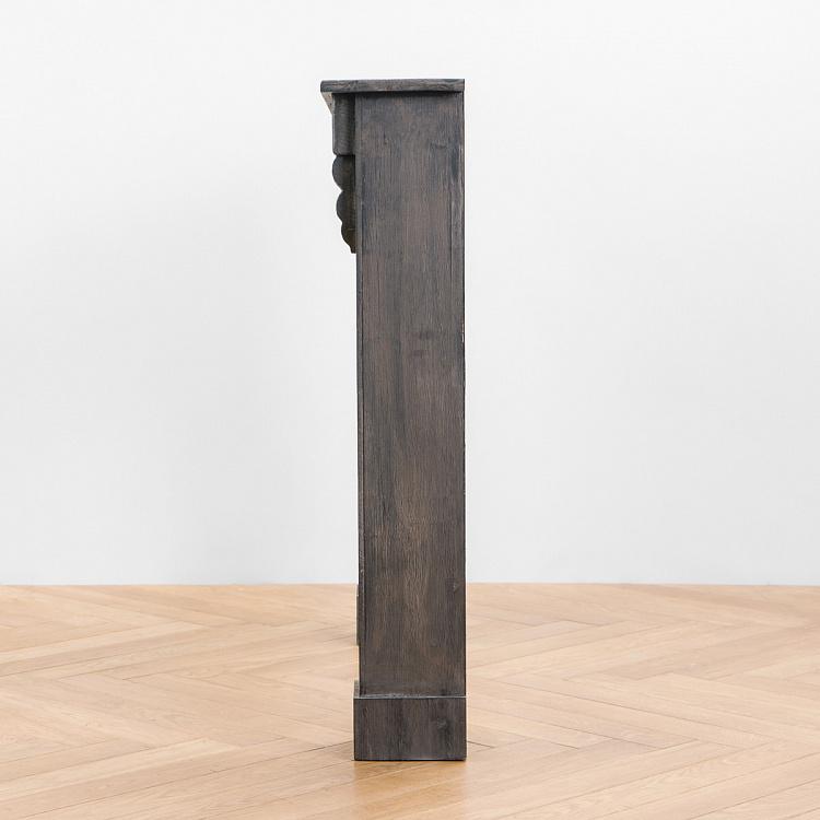 Декоративный чёрный камин-консоль Больё Beaulieu Wooden Fireplace Console Black