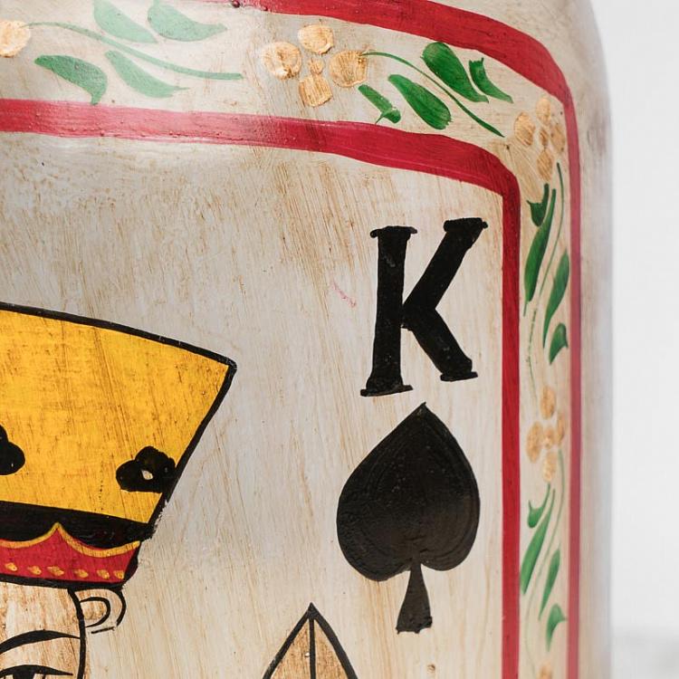 Бутыль с ручной росписью Король пик Handpainted Glass Bottle King Of Spades