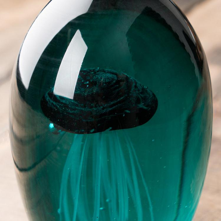 Пресс-папье Медуза в голубой лагуне Glass Paperweight Blue Lagoon Jellyfish