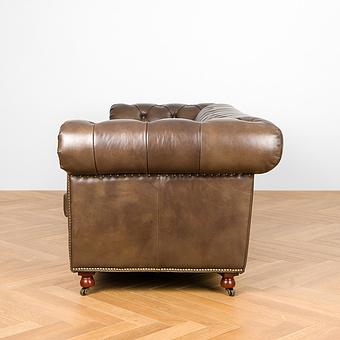 Трёхместный диван Regent 3 Seater RM натуральная кожа Antique Master