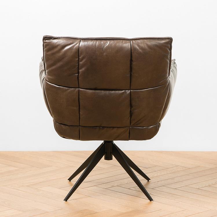 Вращающееся кресло Центр, чёрные матовые ножки Center Swivel Armchair, Black Matt Metal RM