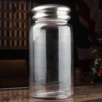 Glass Box With Metal Cover Top Large