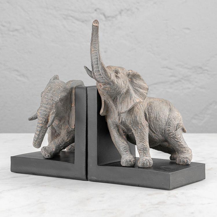 Набор из двух держателей для книг Слоны Bookend Elephants