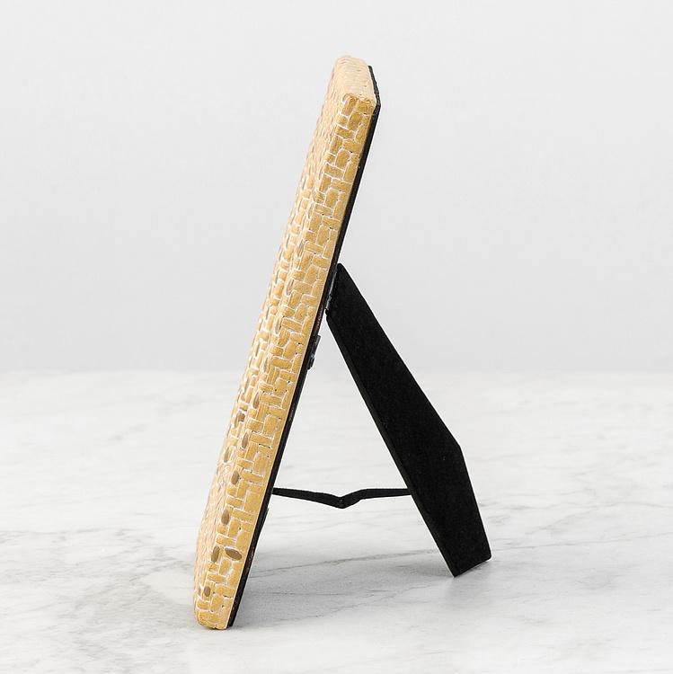 Прямоугольная рамка для фото с кирпичным узором Yellow Brick Rectangular Photo Frame