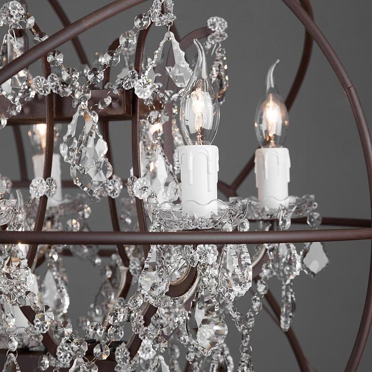 Прямоугольная Хрустальная люстра с гироскопом, S Gyro Crystal Rectangular Pendant Small