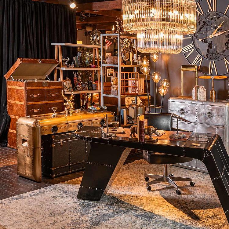 Комод-сундук Трансатлантик, светлое дерево,  H Transatlantic Chest High, Light Wood D