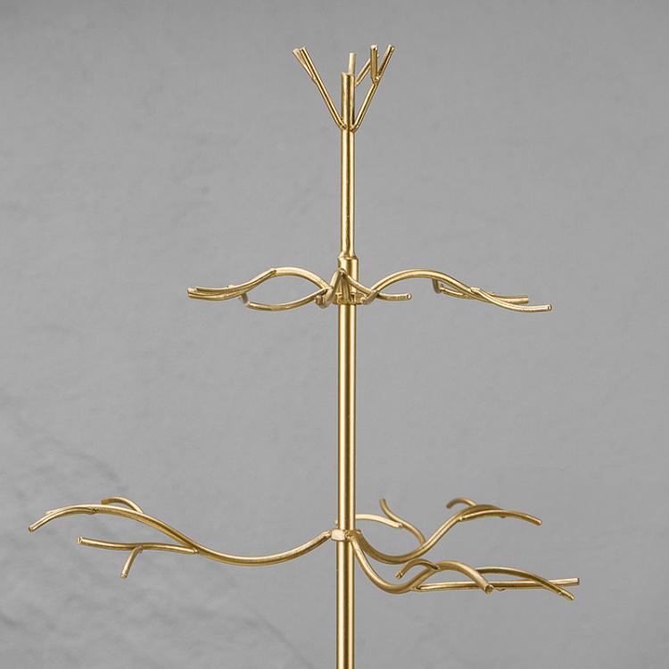Золотистая ёлка-дисплей Metal Twig Display Tree Gold 93 cm
