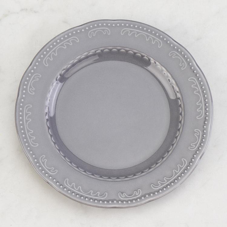 Туманно-серая тарелка для хлеба Старая Вена Vecchio Vienna Bread Plate London Smoke