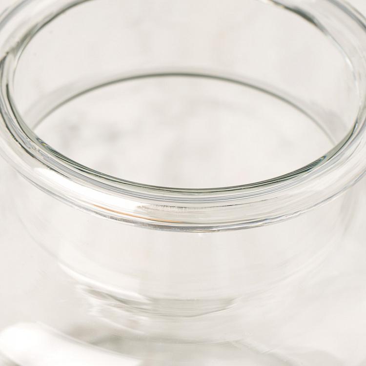 Банка с деревянной крышкой, L Airtight Jar With Flat Wooden Lid Large