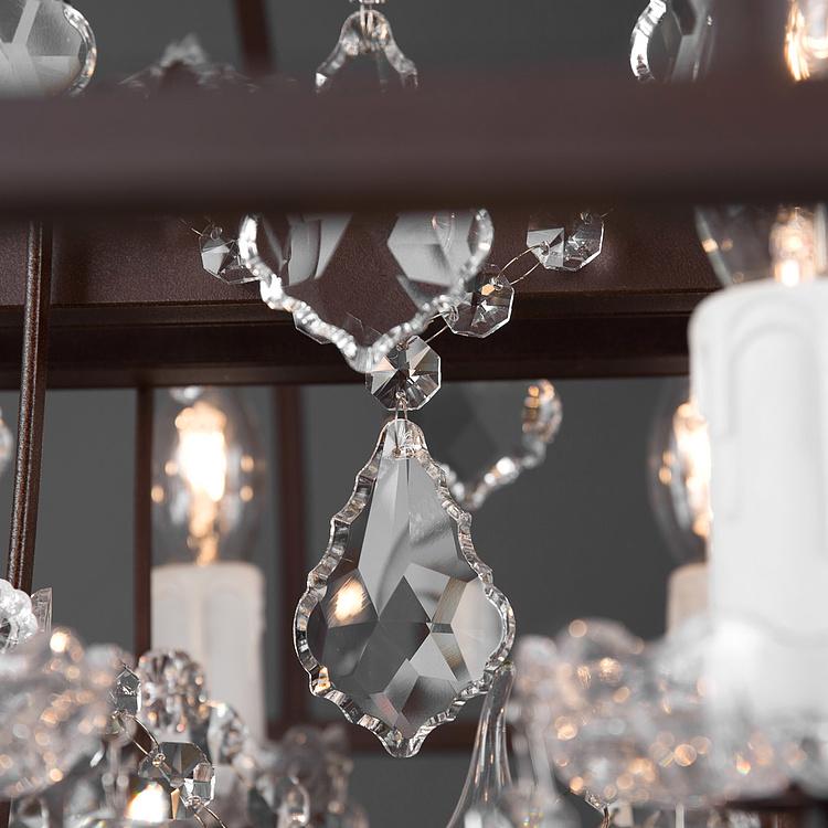 Прямоугольная Хрустальная люстра с гироскопом, S Gyro Crystal Rectangular Pendant Small