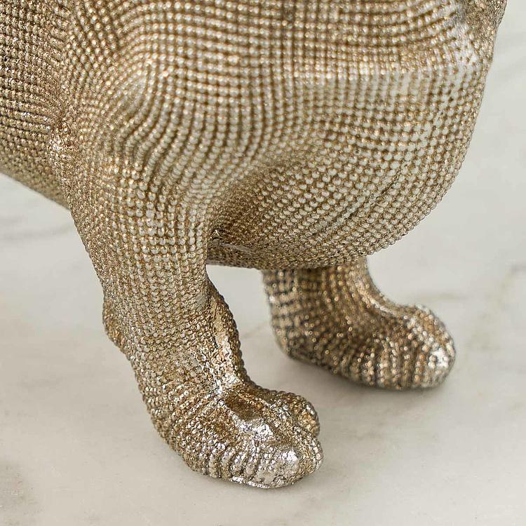 Статуэтка со стразами Такса Dachshund Figure With Rhinestones Silver