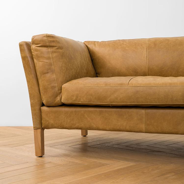 Трёхместный диван Линкольн, ножки белёный дуб Lincoln 3 Seater, Bleached Oak PF