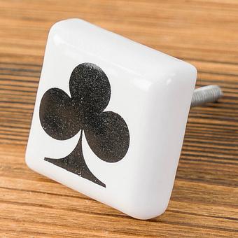 Мебельная ручка Club Playing Cards Ceramic Knob