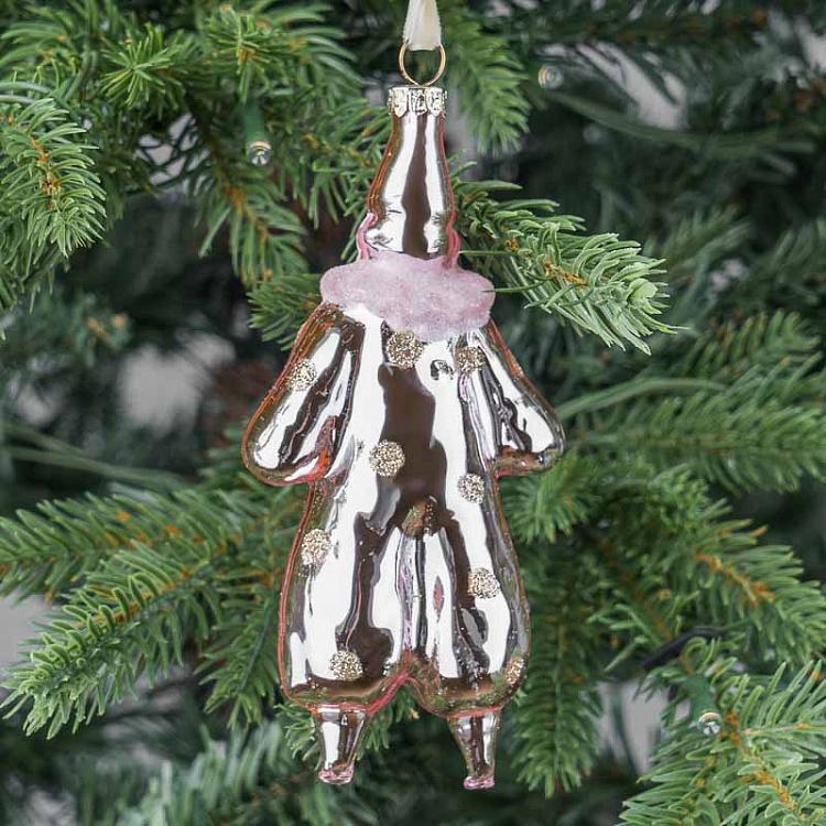 Ёлочная игрушка Розовый клоун Glass Clown Pink 14 cm