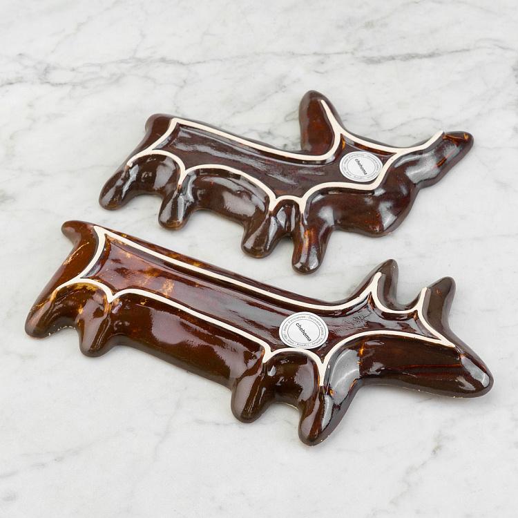 Набор из двух сервировочных блюд Собачки Set Of 2 Dog Dishes