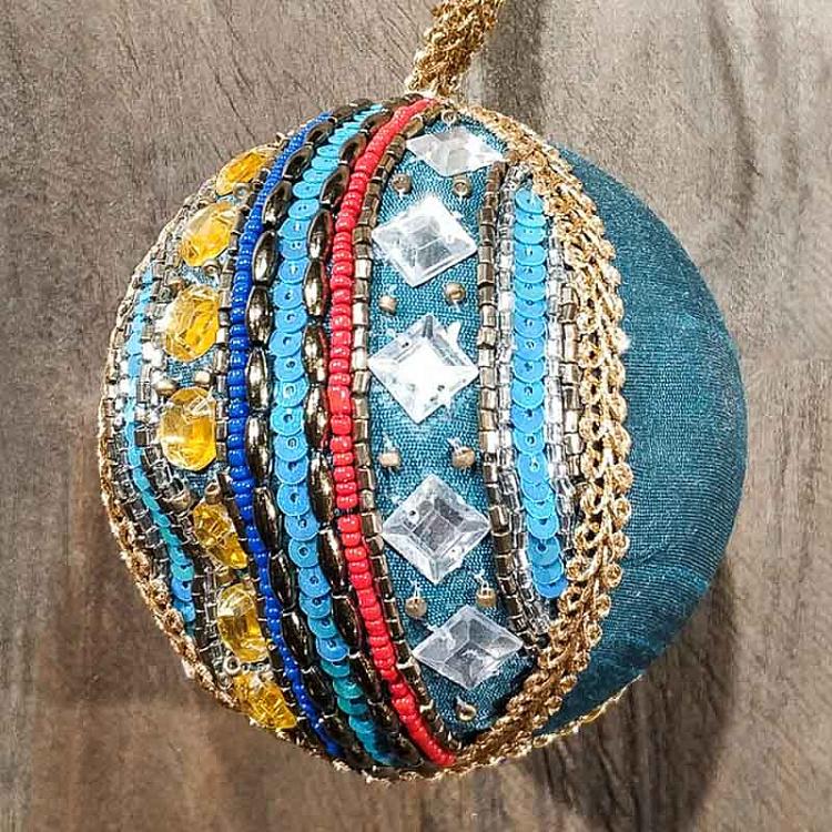 Ёлочный шар с этническим орнаментом дисконт Ethnic Ornament Ball 8 cm discount