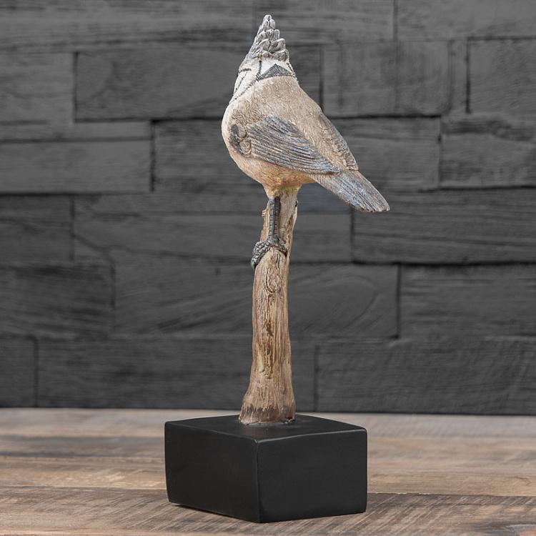 Статуэтка Хохлатая синица на ветке Crested Tit On Branch