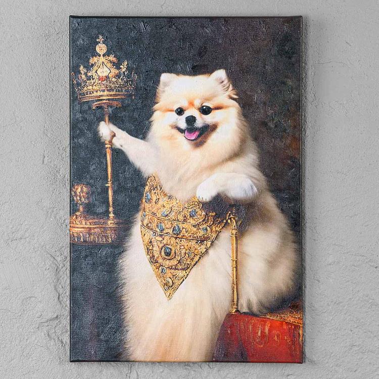 Картина Шпиц 1, холст, акрил Canvas Acrylic Painting Pomeranian 1