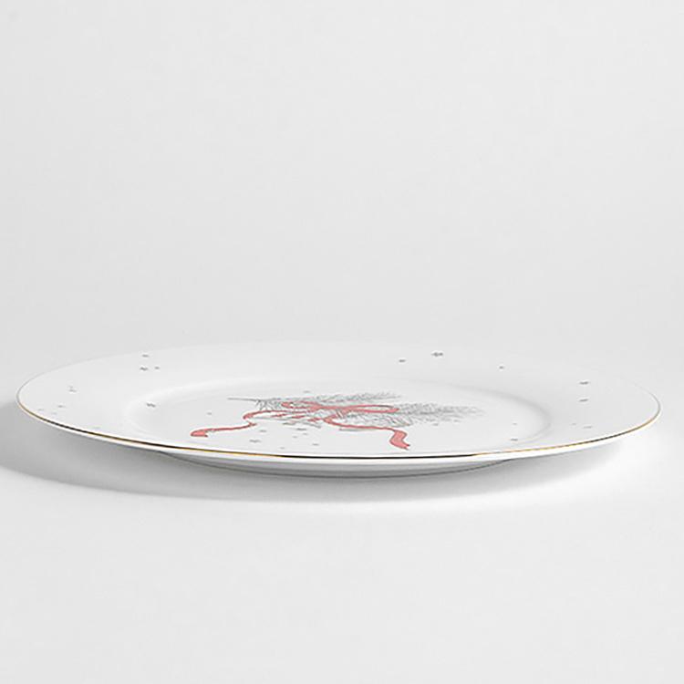 Обеденная тарелка Новогодняя с колокольчиками New Year Bells Dinner Plate