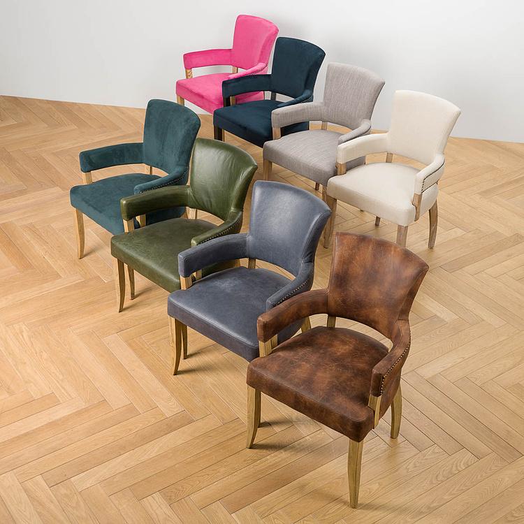 Стул Ньюпорт с подлокотниками, чёрные ножки Newport Dining Chair, Oak Black