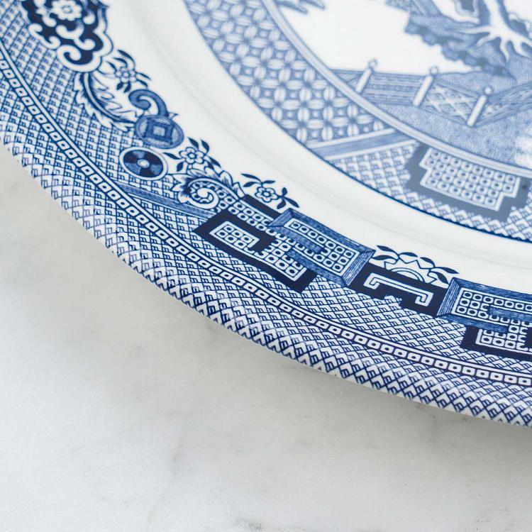 Обеденная тарелка Голубая ива Blue Willow Dining Plate