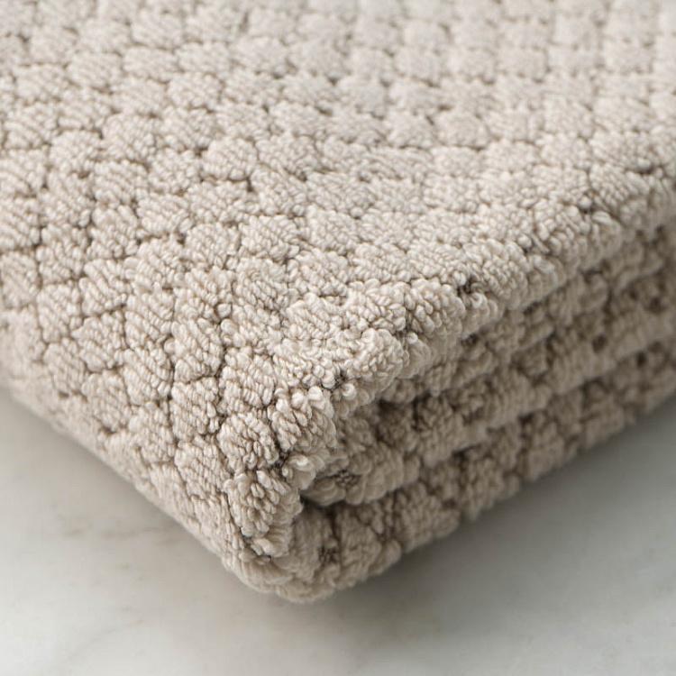 Песочно-бежевое махровое банное полотенце Пунто 70x140 см Punto Bath Towel Sand 70x140 cm