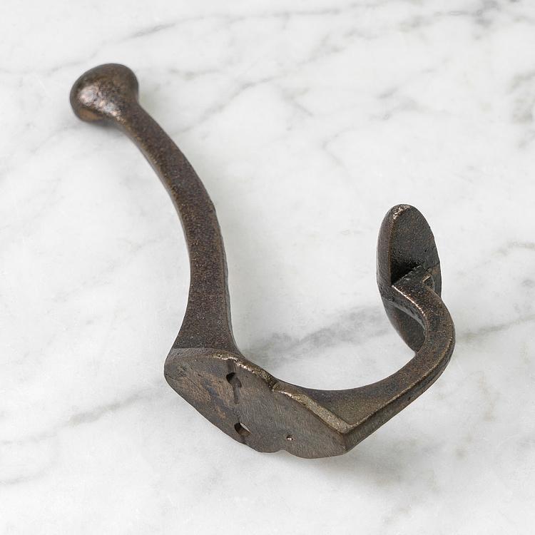 Двухрожковый высокий крючок Ар-Нуво Art Nouveau Tower Hook Antique