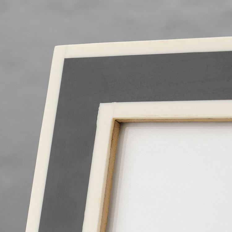 Рамка для фото серая с белым кантом Grey Edge Photo Frame