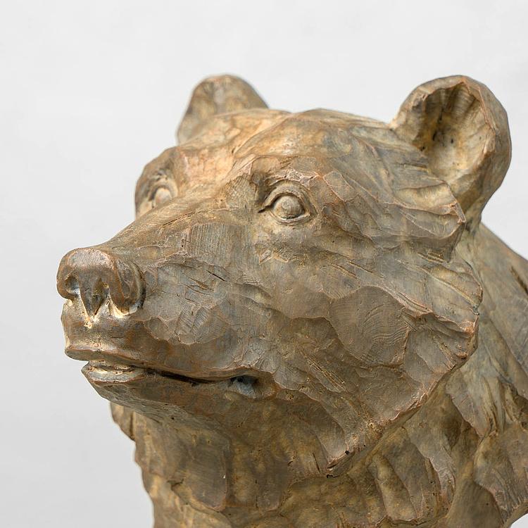 Статуэтка Голова бурого медведя Bear Head Brown