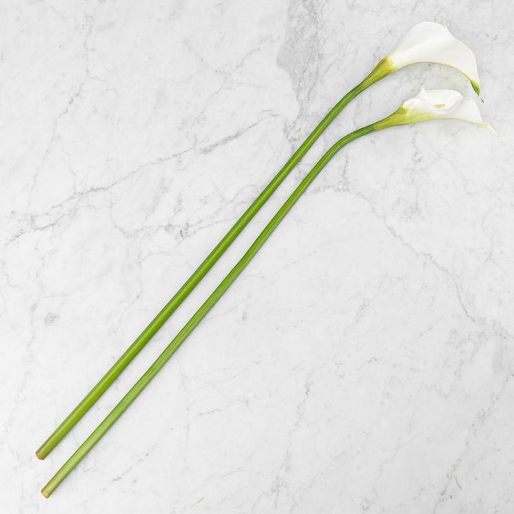 Искусственная калла белая, L Calla White Large 83 cm