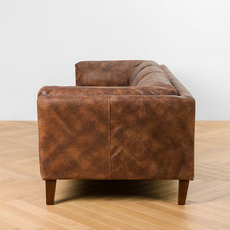 Четырёхместный диван Верона, тёмные ножки Verona 4 Seater, Oak Dark Brown