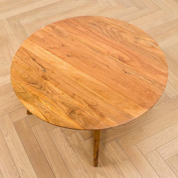 Круглый журнальный стол Кафка Kafka Round Acacia Coffee Table