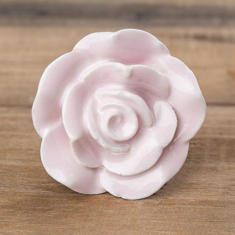 Мебельная ручка Розовая роза Pink Rose Knob