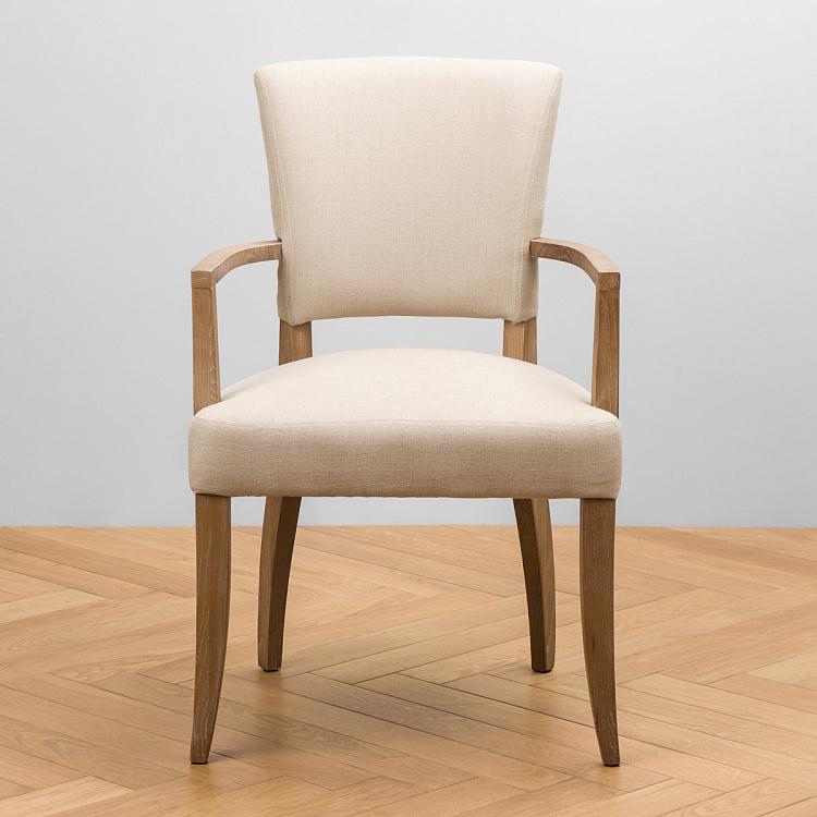 Стул Мами с подлокотниками, песочные ножки Mami Dining Chair With Arms, Oak Sandwashed