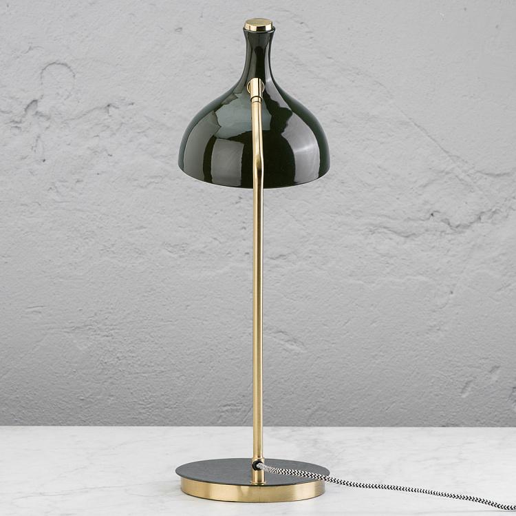 Оливково-золотая настольная рабочая лампа Olive Green And Gold Desk Lamp