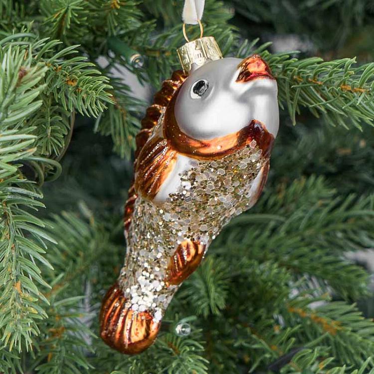 Ёлочная игрушка Золотая рыбка Glass Fish 11 cm