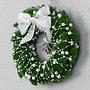 Новогодний венок Wreath With Bow White 20 cm